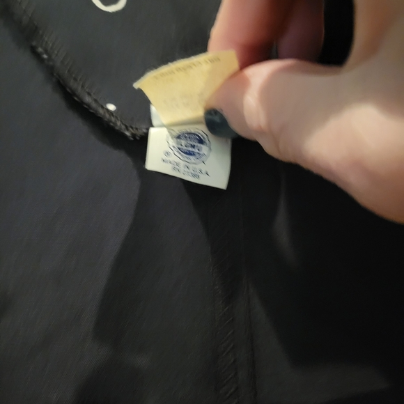 VINTAGE NAVY AND WHITE CROP JACKET AND PLEATED PANTS SET - Picture 6 of 12